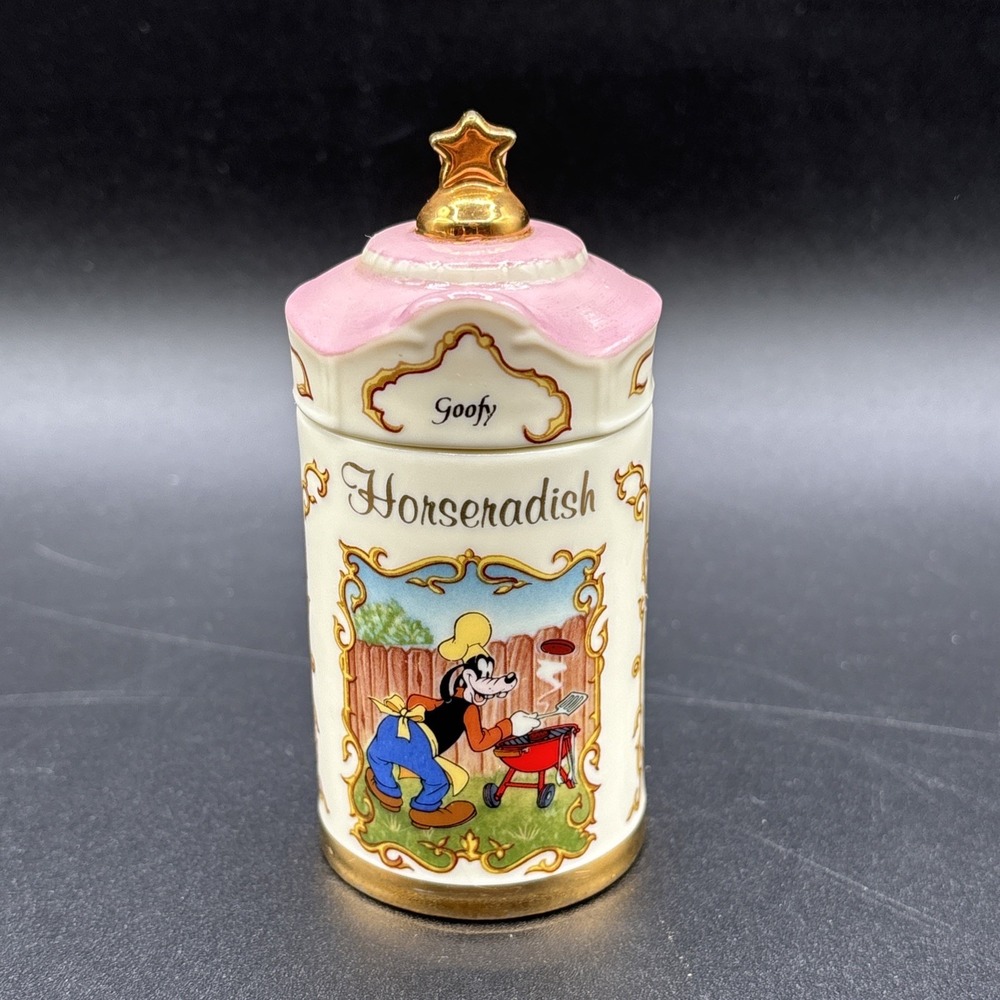 Lenox Walt Disney Goofy Spice Jar Collection Horseradish 1995 Vintage Porcelain